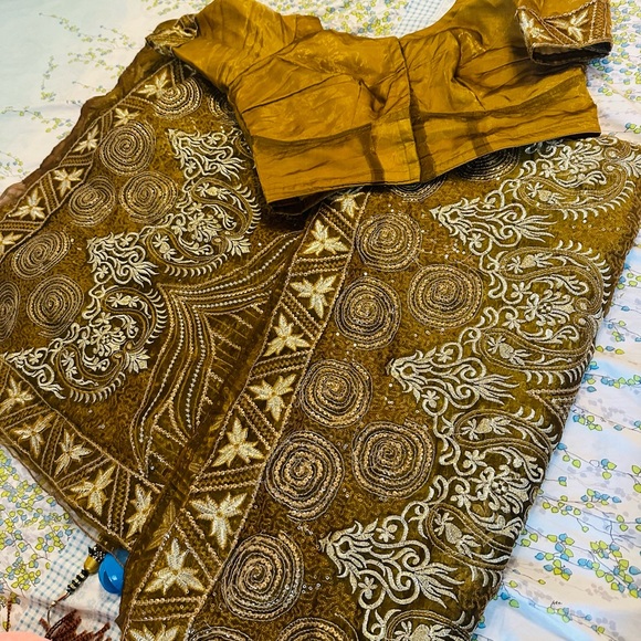 Eid outfit Organza Saree with size 37 blouse brand new - Picture 7 of 16